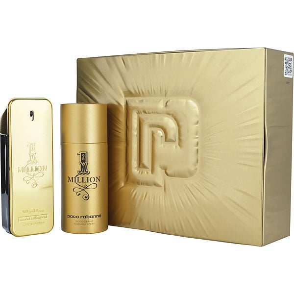 1 Million by Paco Rabanne, 3.4 oz Eau de Parfum 2pcs Gift Set spray for Men On Hand
