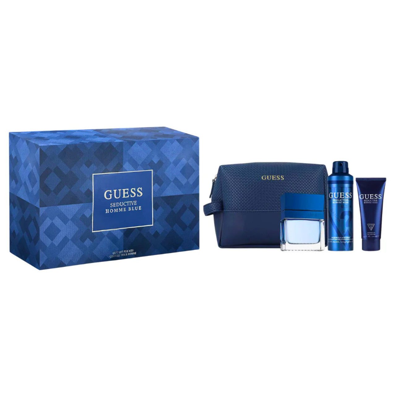 Guess Seductive by Guess, 3.4 oz Eau De Toilette Spray 4pcs Gift Set for Men On Hand