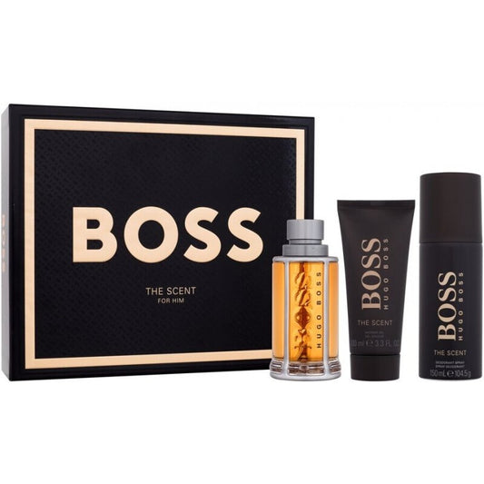 Boss The Scent by Hugo Boss, 3.3 oz Eau De Parfum Spray Gift Set for Men On Hand